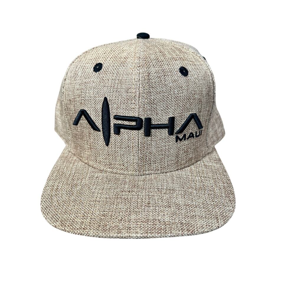 NWOT Alpha Maui Hemped Out Snapback Cap.  L/XL, Brown/Black, Hat, Hawaii